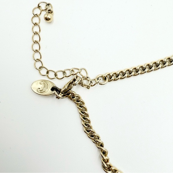 Wine Bib Acrylic Beaded Gold Toned Statement Necklace Chain - Picture 6 of 10